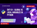Lecture 12 - Global vs Local Variables in Python Explained in Hindi Python Scope for Beginners