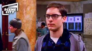 peter parker gets bitten by a spider on a school field trip spider man