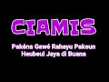 Lagu Ciamis - pakena gawe rahayu lirik