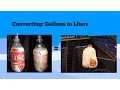Converting Gallons to Liters and Liters to Gallons