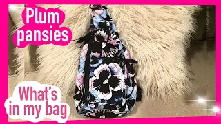 Vera Bradley what s in my bag vera bradley plum pansies winter 2021