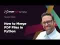 How to Merge PDF Files Using Python IronPDF