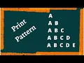 Program to Print Half Pyramid Pattern of Alphabet Tec otTeach C Basic