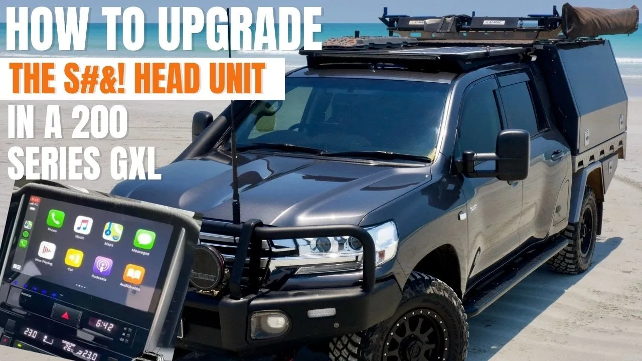 How to change the CRAPPY head unit in a 200 series GXL Landcruiser..DIY install new 10 inch screen👌