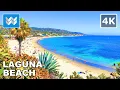4K Laguna Beach California Walking Tour - Relaxing Ocean Waves Meditation Sleeping Studying ASMR