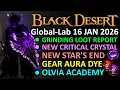 LOOT REPORT FEATURE NEW CRYSTAL STAR S END REVAMP GEAR AURA DYE BDO Global Lab Update 16 Jan 2026