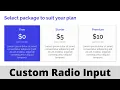 How to Create Custom Radio Input using HTML CSS Card Input