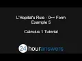 L Hopital s Rule - Zero Times Infinity Form Example 5