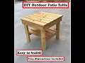 DIY Outdoor Patio Table Build Build Plans Available