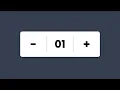 Button with Increment and Decrement Number - HTML CSS and JavaScript