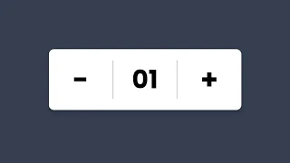 Button with Increment and Decrement Number - HTML CSS and JavaScript