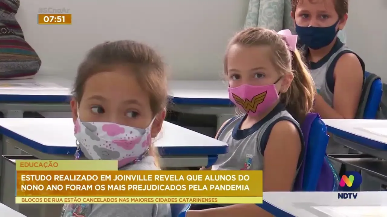 Estudo realizado em Joinville revela que alunos do nono ano foram os mais prejudicados pela pandemia