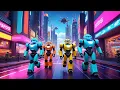 Lagu Five Little Robots on the Run | Fun Robot Song for Kids | Sing Along Nursery Rhyme