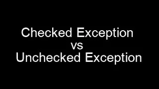 Checked vs Unchecked Exceptions Java Interview Questions and Answers l Java interview questions