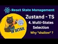 React Zustand Tutorial - 4 Multi States Selection and why shallow typescript