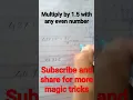 Download Lagu maths magical tricks multiply by 1.5 with any even number by only CSE
