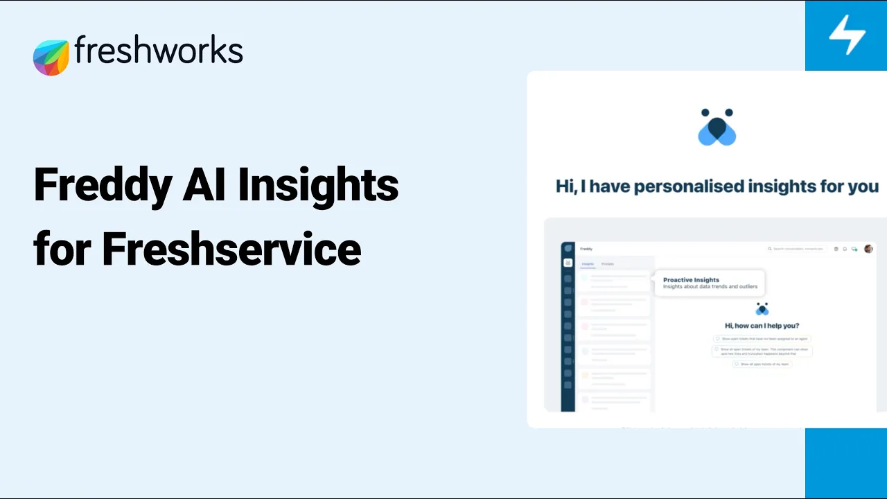 Freshservice Freddy AI Insights demo video