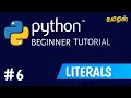 Literals in python Constants in python Python tutorial for beginners in tamil