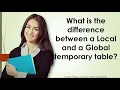 What is the difference between a Local and a Global temporary table