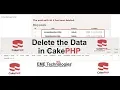 How to delete the data in cakephp