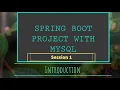 Spring Boot Project with JPA and MySql Database Introduction real time project for practice