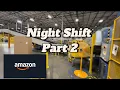 Night Shift Amazon Warehouse Worker inside footage