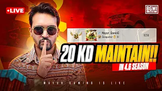 😎Maintaining 20 KD!!🥶- BGMI LIVE🔴