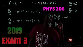 Physics 206 2019 Exam 3 Step-By-Step Solution