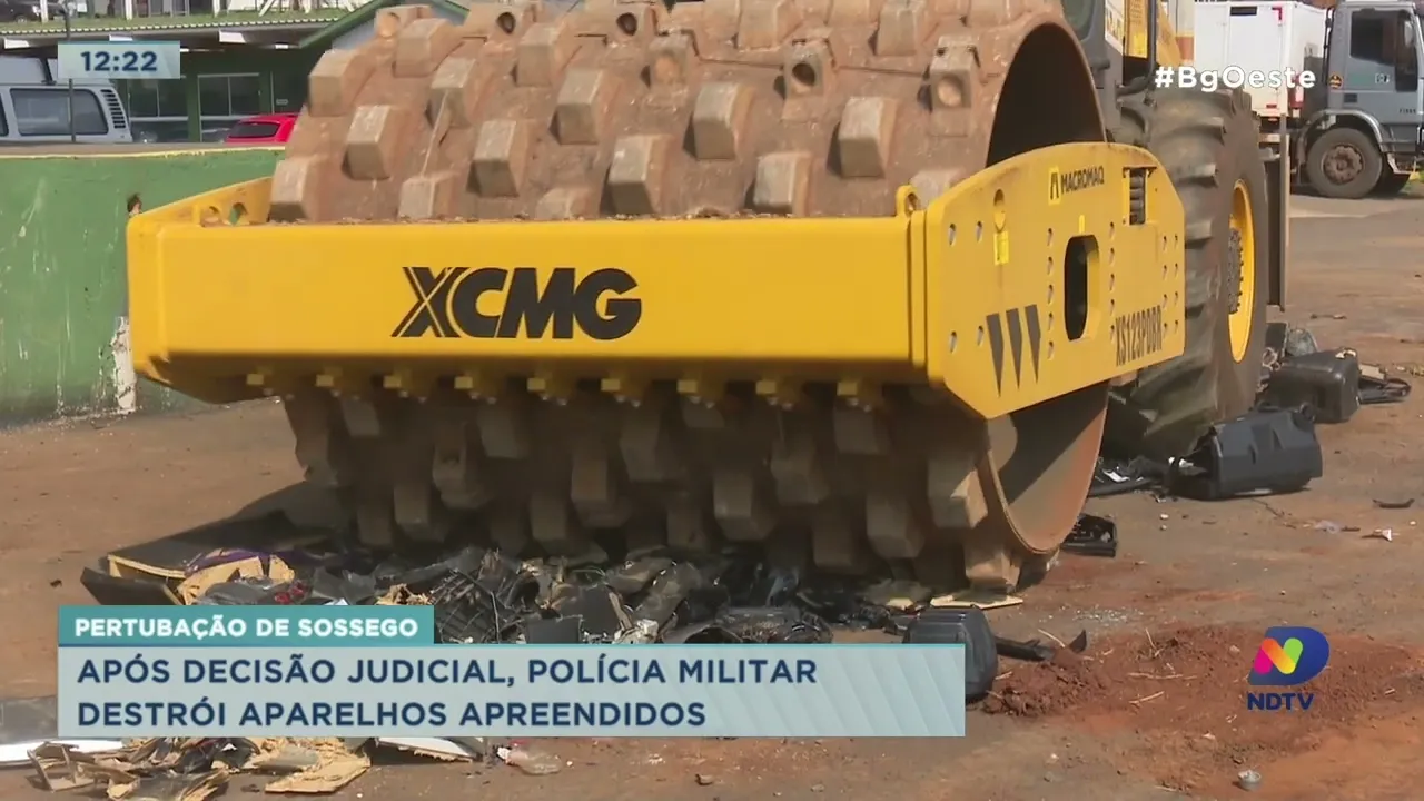 Após decisão judicial, Polícia Militar destrói aparelhos apreendidos