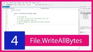 C IO Tutorial - File WriteAllBytes