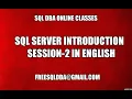 Sql Server Introduction Session2 In English