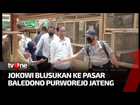 Presiden Jokowi Cek Harga Sembako di Pasar Baledono, Purworejo