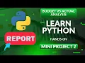 Budget vs Actual in Python Build a Real Finance Tool in 20 Minutes