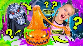 Making Halloween Slime Challenge - Spooky Slime for Kids