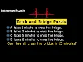 Torch and Bridge Puzzle