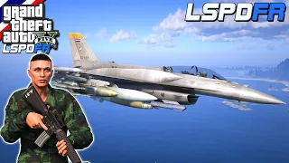 GTA V - LSPDFR มาเป็นทหารในเกม GTA V ทหารไทย ขับเครื่องบินรบ F16 กองทัพอากาศไทย #421