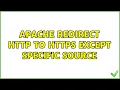 Apache redirect http to https except specific source
