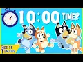 Bluey and Bingo are having fun in this 10-minute timer with music