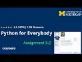 Python For Everybody Assignment 3 2 program solution Assignment 3 2 Python For Everybody