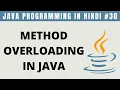 Java Method Overloading - Tutorial