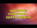 Salesforce Visualforce - Jquery initialise