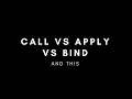 Call vs apply vs bind and this in javascript Hindi
