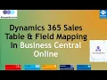 Dynamics 365 Business Central and CRM Sales - Table and Field Mapping Demystified