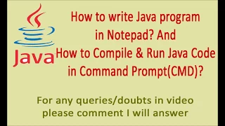 Writing the Java code in Compiling and running Java Program in Command Prompt