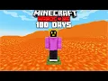 I Survived 100 Days In A Lava Only World In Hardcore Minecraft FULL MOVIE