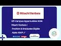 Hitachi Associate Software Engineer 2026 Salary Up To 10 LPA Freshers Eligible Apply Now