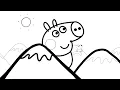 Five Little Monkeys Song Peppa Pig Coloring for Kids