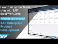 How to set up functional sites with SAP Launchpad Service