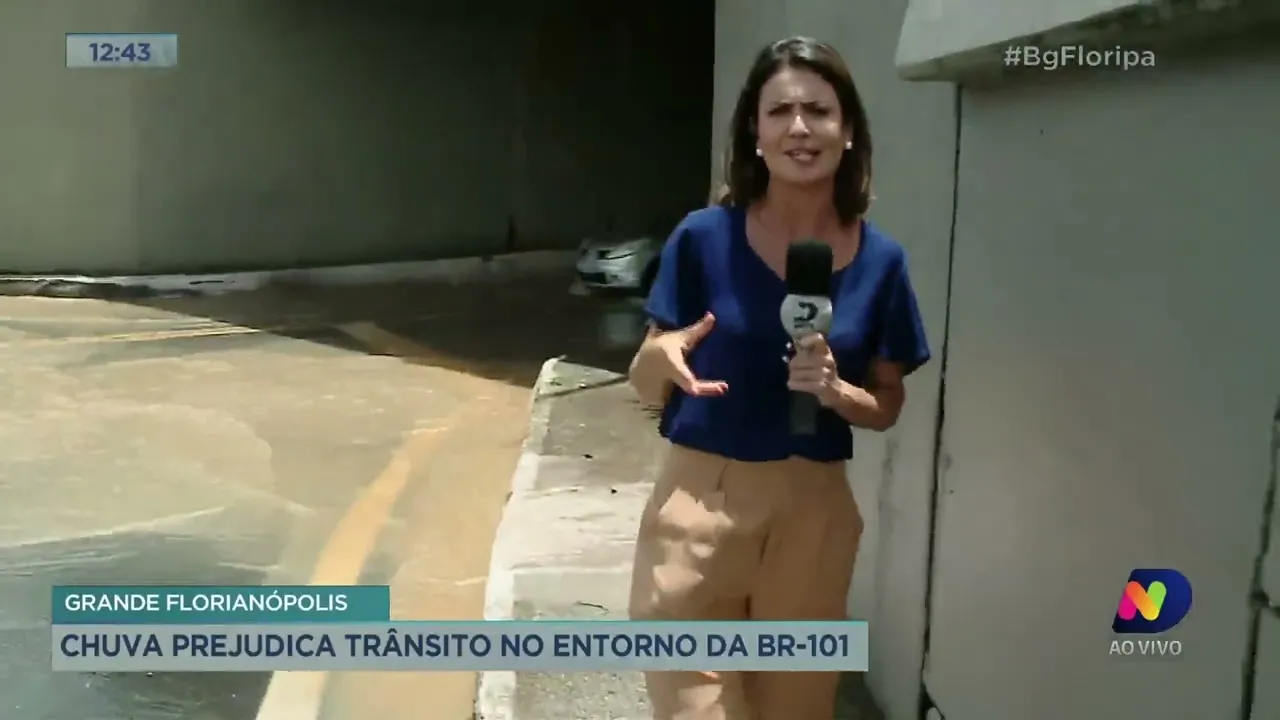 Chuva prejudica trânsito no entorno da BR-101