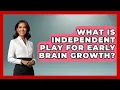 What Is Independent Play For Early Brain Growth? - Brain Development Hub